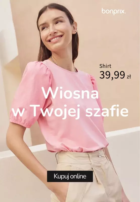 bonprix - gazetka promocyjna Wiosna w Twojej szafie od 39,99 zł od poniedziałku 10.03 do niedzieli 16.03