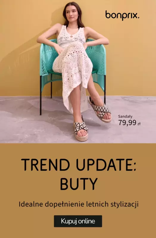 bonprix - gazetka promocyjna Buty na letnie dni CENY WOW od poniedziałku 05.05 do niedzieli 11.05