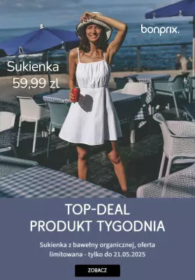 bonprix - gazetka promocyjna 59,99 zł za sukienkę z czystej bawełny organicznej od wtorku 20.05 do środy 21.05