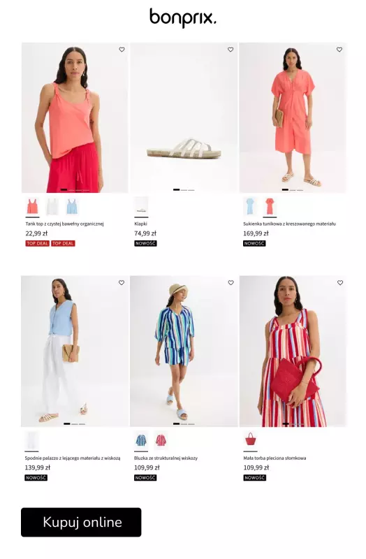 bonprix - gazetka promocyjna Kolory lata od 22,99 zł od poniedziałku 09.06 do niedzieli 15.06 - strona 6