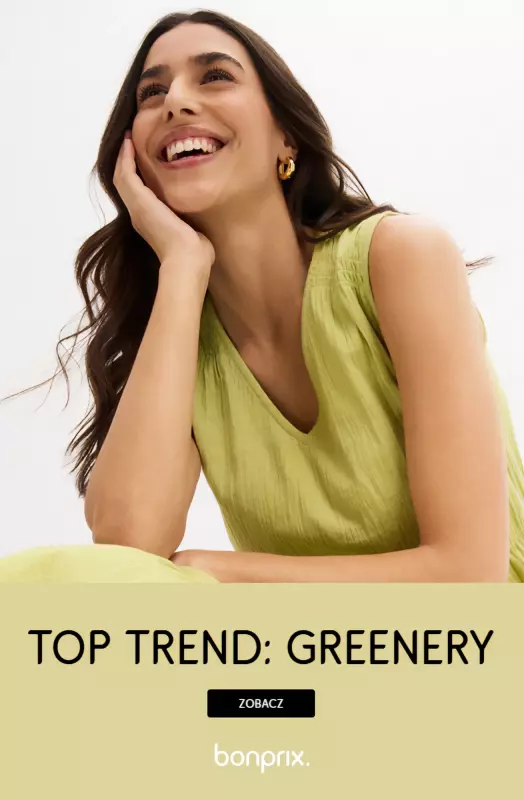 bonprix - gazetka promocyjna TOP TREND: Greenery – letni styl w odcieniach zieleni  