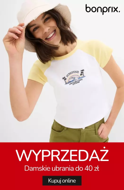 bonprix - gazetka promocyjna Wyprzedaż - damskie ubrania do 40 zł! od poniedziałku 14.07 