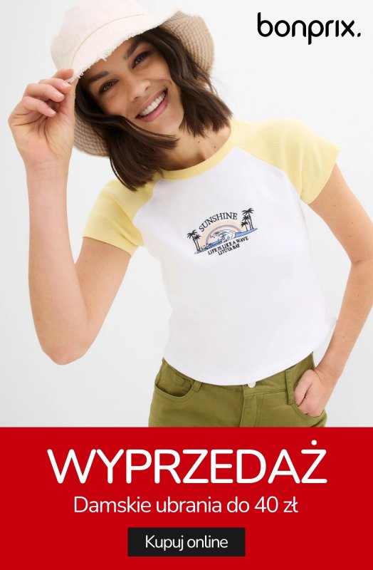 bonprix - gazetka promocyjna Wyprzedaż - damskie ubrania do 40 zł! od poniedziałku 14.07 