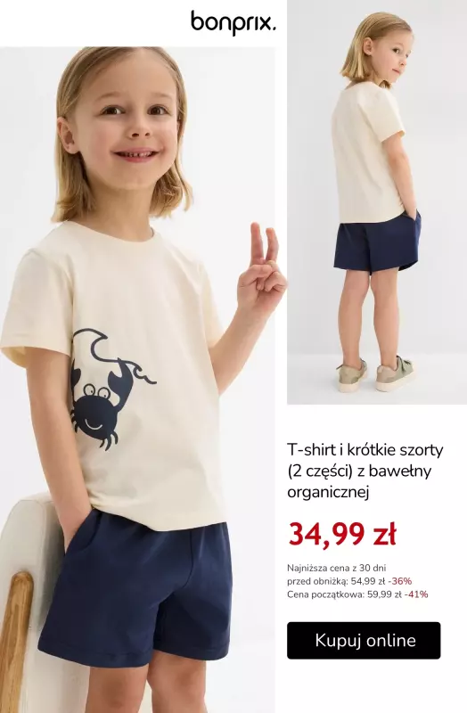 bonprix - gazetka promocyjna Do -50% na ubrania dziecięce od piątku 18.07  - strona 4