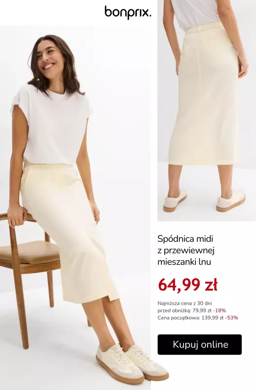 bonprix - gazetka promocyjna Odzież damska lniana w supercenach   - strona 2