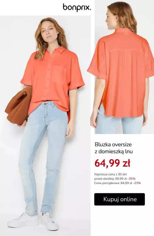 bonprix - gazetka promocyjna Odzież damska lniana w supercenach   - strona 3