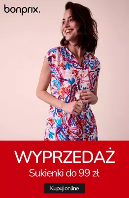 bonprix - gazetka promocyjna Sukienki z wyprzedaży – do 99 zł od czwartku 24.07 