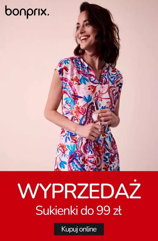 bonprix - gazetka promocyjna Sukienki z wyprzedaży – do 99 zł od czwartku 24.07 