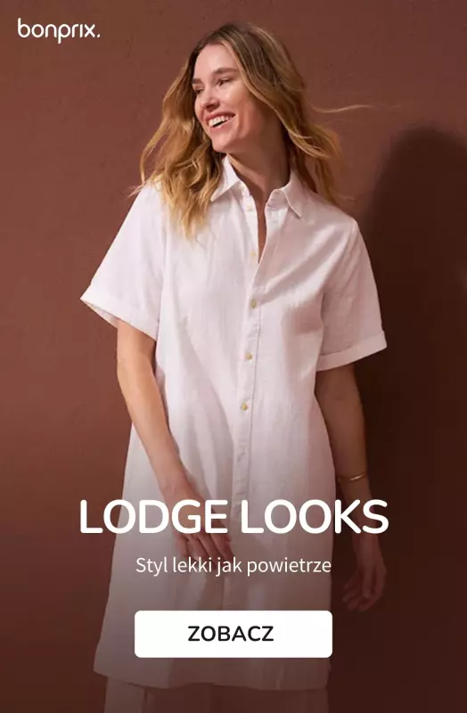 bonprix - gazetka promocyjna LODGE LOOKS - styl lekki jak powietrze  