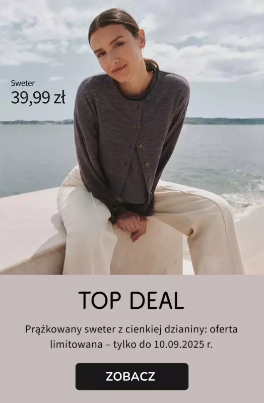 bonprix - gazetka promocyjna TOP DEAL - Sweter za 39,99 zł od poniedziałku 08.09 do środy 10.09