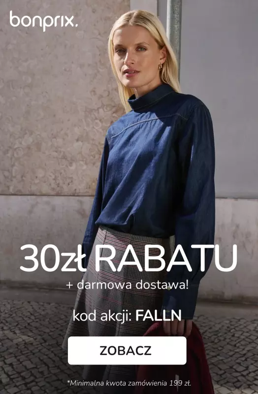 bonprix - gazetka promocyjna 30 zł rabatu + darmowa dostawa z KODEM!  
