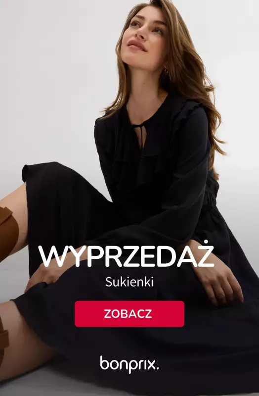 bonprix - gazetka promocyjna Sukienki na wyprzedaży - od 54,99 zł od czwartku 25.09 do środy 01.10