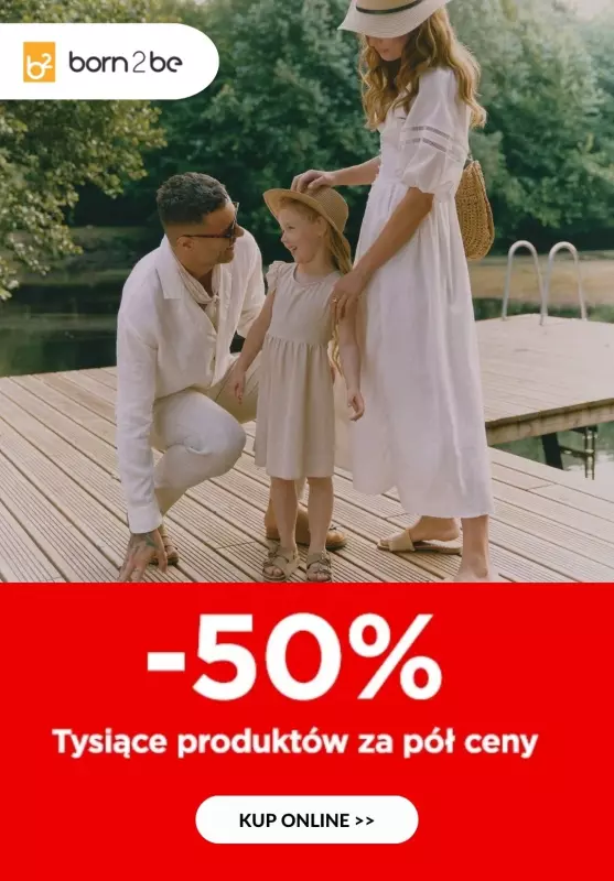 Born2be - gazetka promocyjna -50% na wybrane produkty od piątku 09.08 do wtorku 20.08