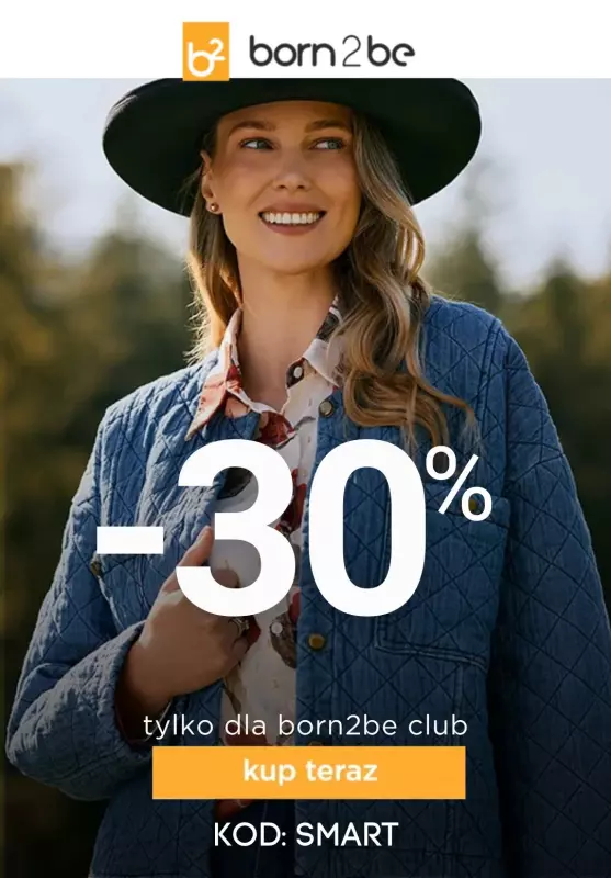 Born2be - gazetka promocyjna Extra -30% na wszystko dla Klubowiczów od piątku 04.10 do środy 09.10