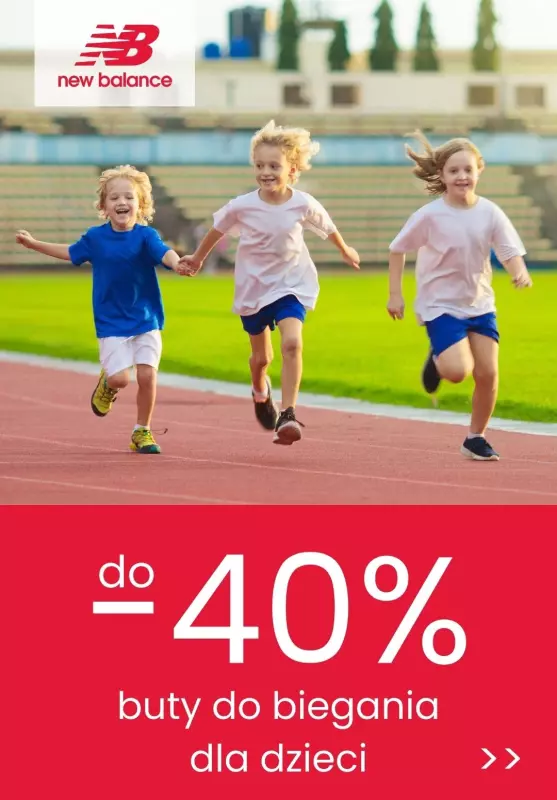 New Balance - gazetka promocyjna Do -40% sneakersy dla dzieci od czwartku 04.04 do środy 10.04