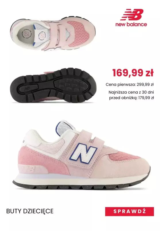 New Balance - gazetka promocyjna Do -40% buty dla dzieci i niemowląt od niedzieli 28.04 do soboty 04.05 - strona 10