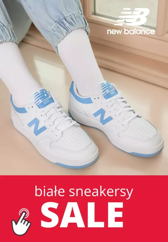 New Balance - gazetka promocyjna Białe sneakersy z wyprzedaży od czwartku 11.07 