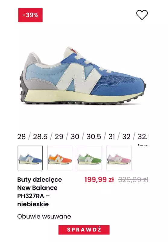 New Balance - gazetka promocyjna Do -40% obuwie dla dzieci od poniedziałku 29.07  - strona 5