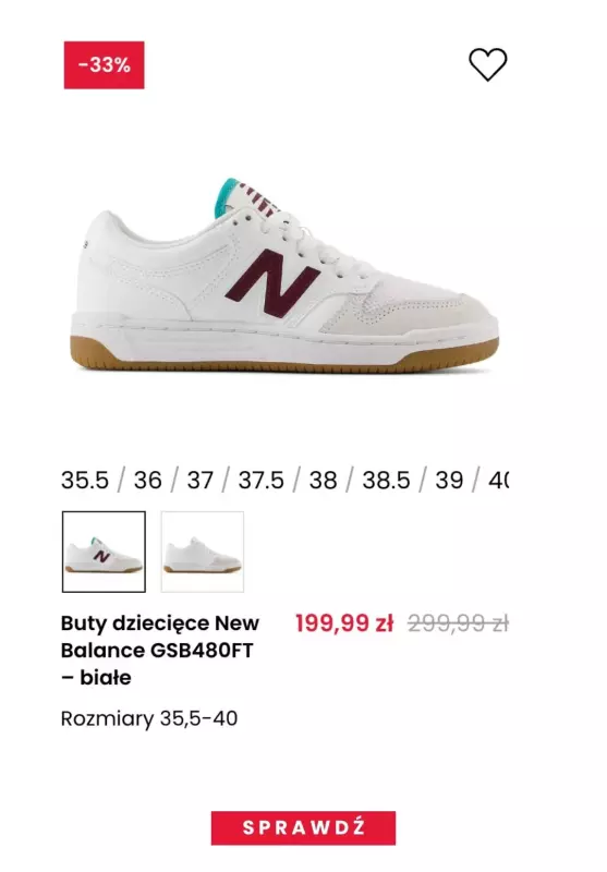 New Balance - gazetka promocyjna Do -40% obuwie dla dzieci od poniedziałku 29.07  - strona 8