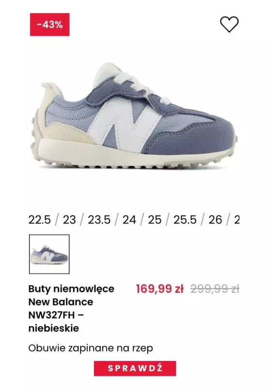 New Balance - gazetka promocyjna Do -40% obuwie dla dzieci od poniedziałku 29.07  - strona 6