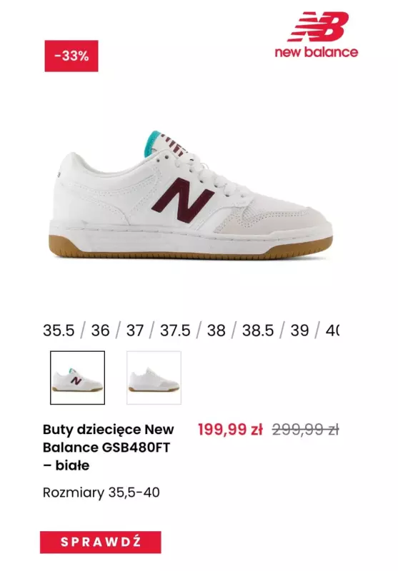 New Balance - gazetka promocyjna Do -40% obuwie dla dzieci od czwartku 03.10 do poniedziałku 14.10 - strona 8