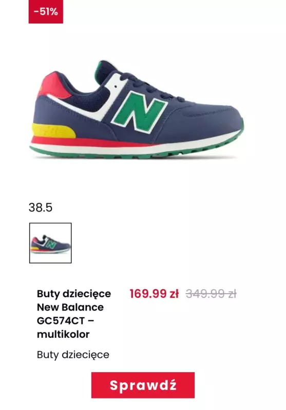 New Balance - gazetka promocyjna Ostatnie rozmiary butów do -60% od środy 30.10 do piątku 01.11 - strona 7