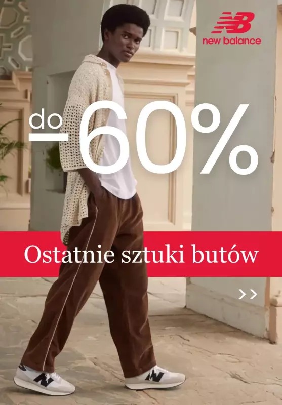 New Balance - gazetka promocyjna Ostatnie rozmiary butów do -60% od środy 30.10 do piątku 01.11