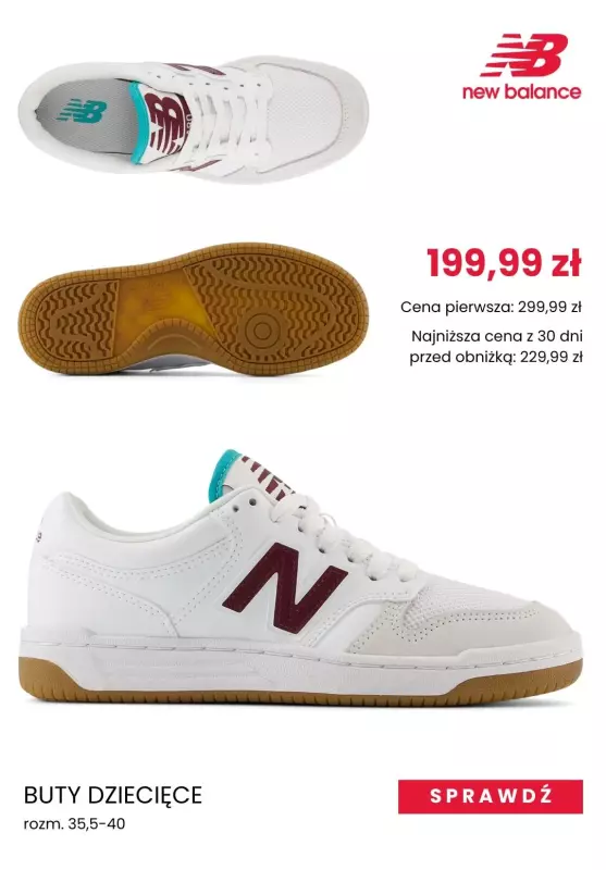 New Balance - gazetka promocyjna Białe sneakersy do -50% od wtorku 05.11 do poniedziałku 18.11 - strona 4