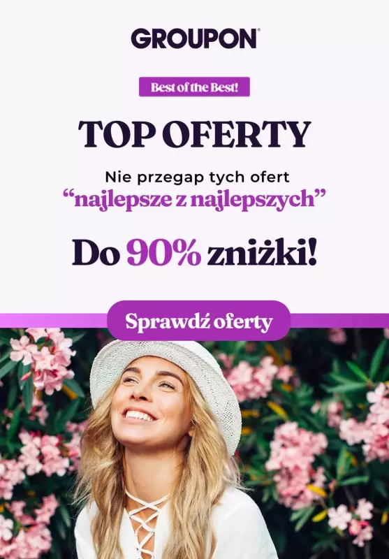 Groupon - gazetka promocyjna TOP Oferty do 90%! od czwartku 18.07 do niedzieli 04.08