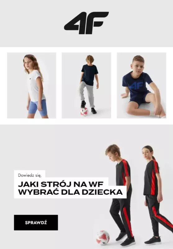 4F - gazetka promocyjna Stroje dziecięce na WF od wtorku 20.08 