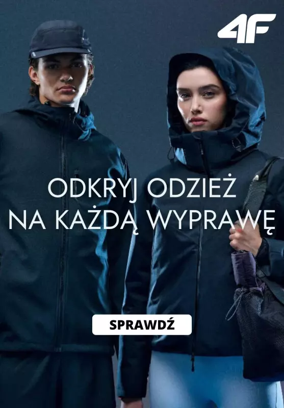 4F - gazetka promocyjna Odzież na każdą wyprawę w super cenach od wtorku 01.10 do niedzieli 13.10