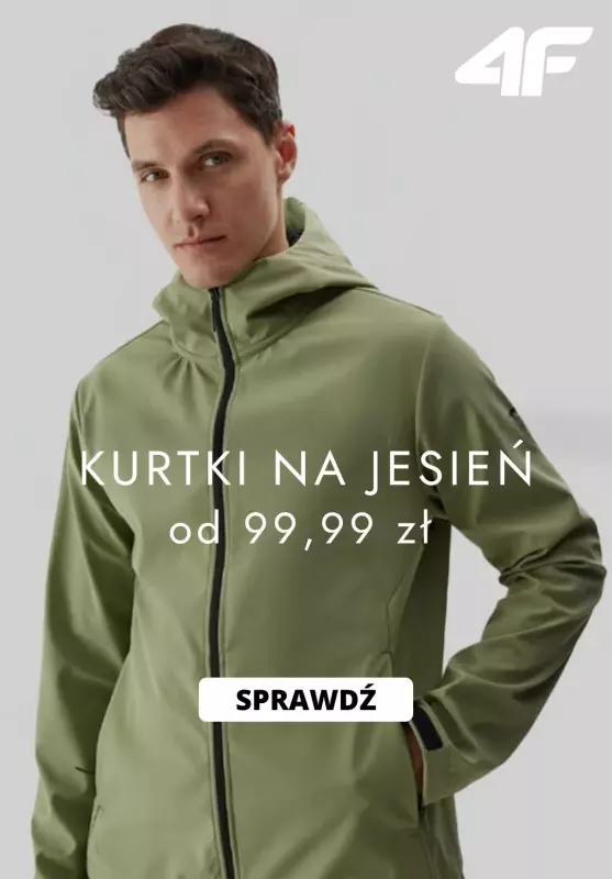 4F - gazetka promocyjna Kurtki na jesień od 99,99 zł od piątku 11.10 