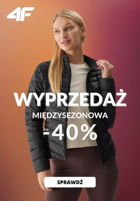 4F - gazetka promocyjna Do -50% na wyprzedaż- nowe modele od środy 30.10 