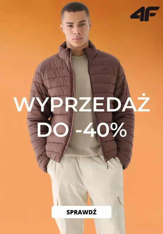 4F - gazetka promocyjna Wyprzedaż do -40% od poniedziałku 16.12 do niedzieli 29.12