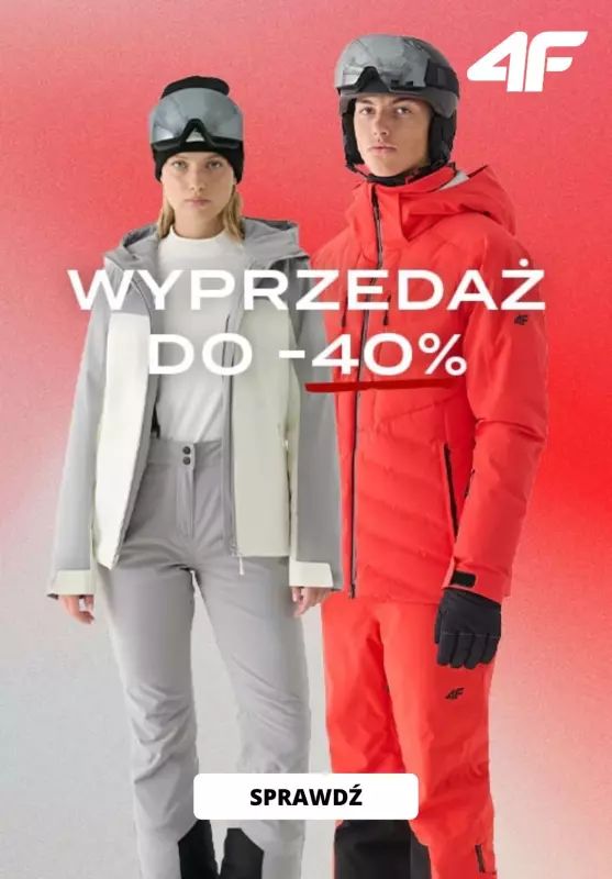 4F - gazetka promocyjna Wyprzedaż do -40% na setki nowych produktów od piątku 10.01 do niedzieli 19.01