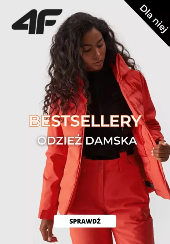 4F - gazetka promocyjna Bestsellery dla niej z wyprzedaży od piątku 17.01 do niedzieli 26.01