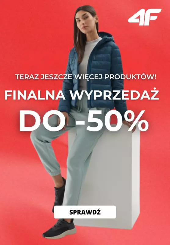 4F - gazetka promocyjna FINALNA WYPRZEDAŻ DO -50%- kolekcja DAMSKA od poniedziałku 10.02 