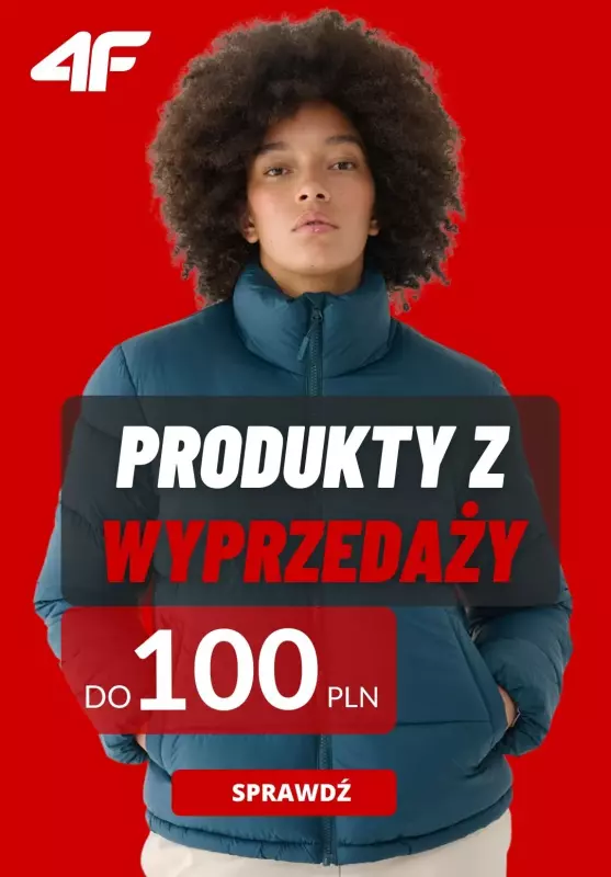 4F - gazetka promocyjna Produkty z wyprzedaży do 100 zł od wtorku 11.02 