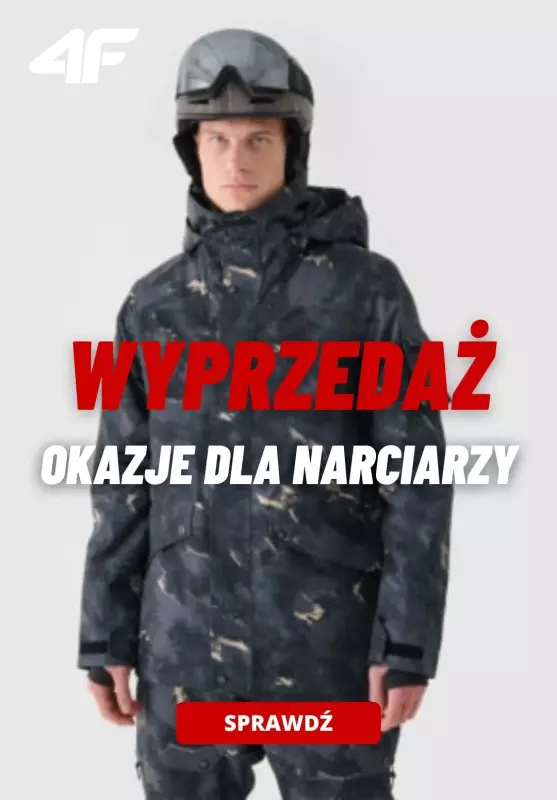 4F - gazetka promocyjna Okazje dla narciarzy- Wyprzedaż od poniedziałku 17.02 do niedzieli 02.03