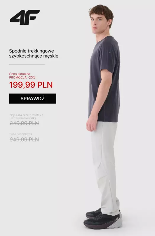 4F - gazetka promocyjna Odzież Outdoor - idealna na zmienną pogodę! od czwartku 08.05  - strona 14