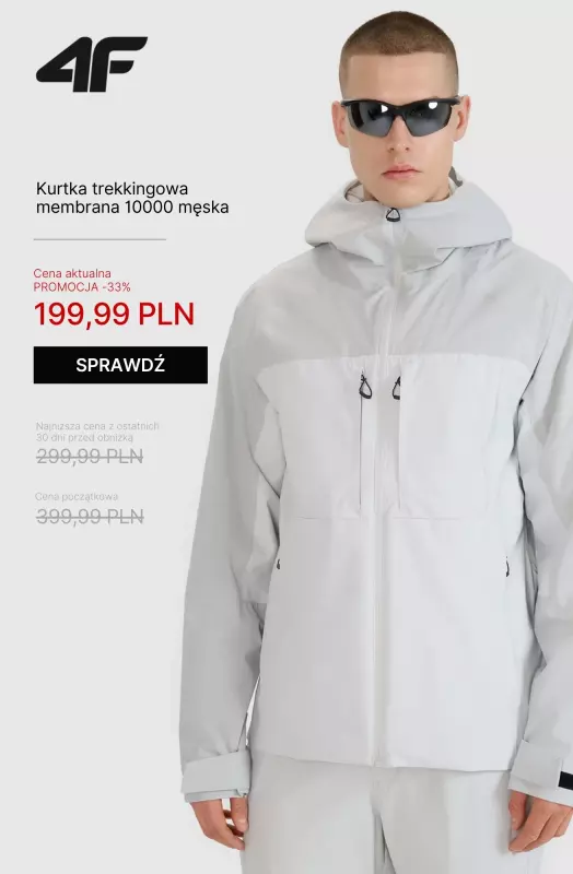 4F - gazetka promocyjna Odzież Outdoor - idealna na zmienną pogodę! od czwartku 08.05  - strona 12