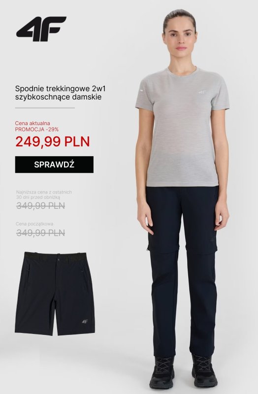 4F - gazetka promocyjna Odzież Outdoor - idealna na zmienną pogodę! od czwartku 08.05  - strona 13