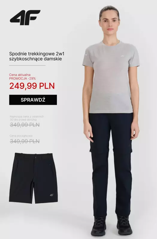 4F - gazetka promocyjna Odzież Outdoor - idealna na zmienną pogodę! od czwartku 08.05  - strona 13