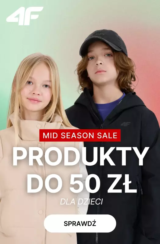 4F - gazetka promocyjna Ubrania dla dzieci do 50 zł! od środy 14.05 