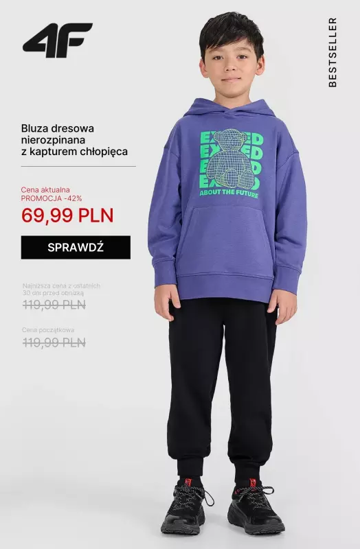 4F - gazetka promocyjna -30% na drugą, -50% na trzecią sztukę z kolekcji JUNIOR! od środy 21.05 do poniedziałku 02.06 - strona 11