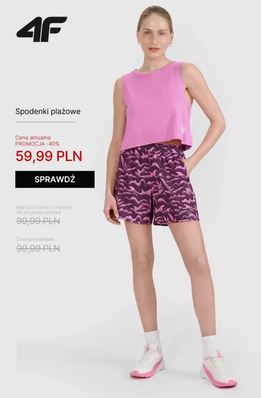 4F - gazetka promocyjna Kostiumy kąpielowe dla Niej w supercenach od piątku 30.05  - strona 4