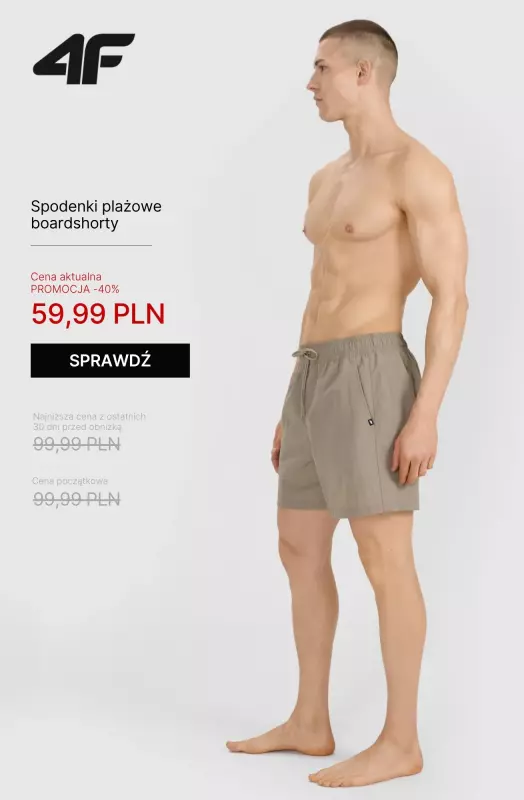 4F - gazetka promocyjna Męskie szorty plażowe od 59,99 zł   - strona 2