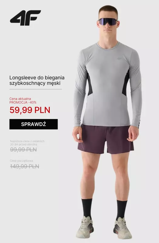 4F - gazetka promocyjna Kolekcja biegowa dla Niego od czwartku 26.06  - strona 8