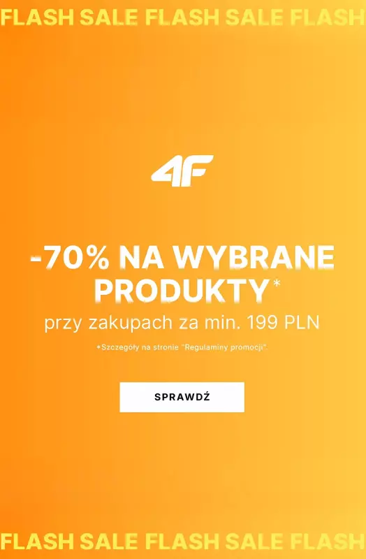 4F - gazetka promocyjna Flash Sale -70% z kodem od piątku 27.06 do poniedziałku 30.06