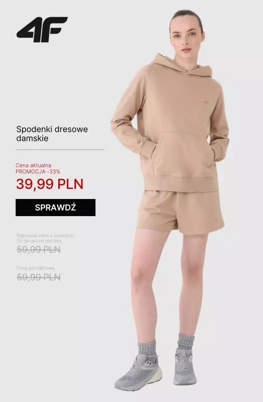 4F - gazetka promocyjna Spodenki dresowe damskie - od 29.99 zł!   - strona 3